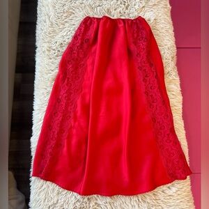 Elegant Red Lace Women's Skirt